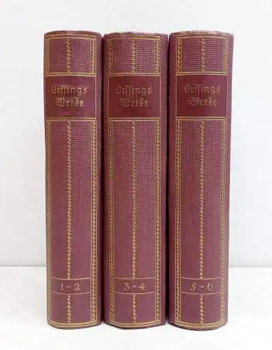Buch: Werke, 6 Teile in 3 Bänden. Lessing, Gotthold Ephraim, Bong & Co.
