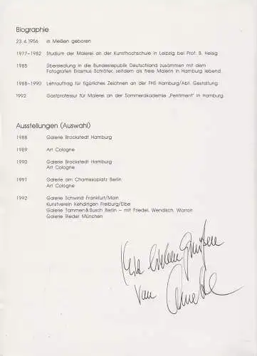 Ausstellungskatalog: Annette Schröter, 1992, Galerie Rieder, signiert