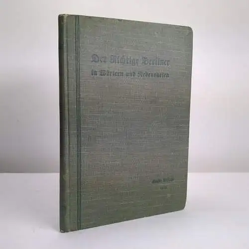 Buch: Der richtige Berliner in Wörtern und Redensarten, Hans Meyer, 1904, Herman