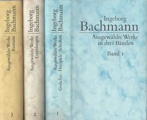Buch: Ausgewählte Werke in drei Bänden, Bachmann, Ingeborg. 3 Bände, 1987