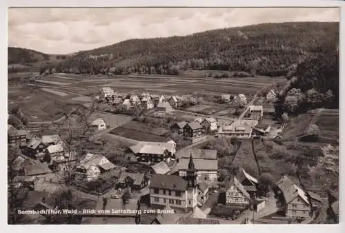 AK Bermbach / Thür. Wald - Blick vom Sattelberg zum Brand, 1963, ungelaufen