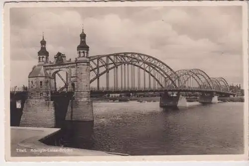 AK Tilsit Königin-Luise-Brücke, ca. 1939, Bruno Scholz, gelaufen, gebraucht, gut