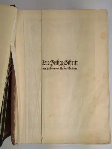 Biblia: Die Bibel oder die ganze Heilige Schrift mit Bildern von Rudolf Schäfer