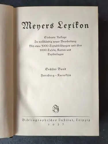 Buch: Meyers Lexikon, 12 Bände, 1924 ff., Bibliographisches Institut, Lexika