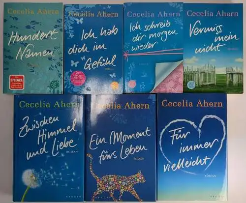 7 Bücher Cecelia Ahern, Fischer Himmel, Liebe, Vermiss, vielleicht, Moment ...