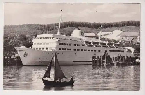 AK Ostseestadt Saßnitz (Rügen). Schwedenfähre Trelleborg, 1961, Bild und Heimat