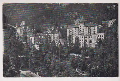 AK Badgastein gegen das Grand Hotel de l'Europe, 1926, J. Huttegger, ungelaufen