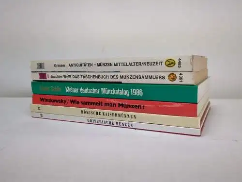 6 Bücher Numismatik, Taschenbuch des Münzsammlers, Münzkatalog, Mittelalter ...