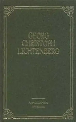 Buch: Aphorismen, Lichtenberg, Georg Christoph. 1996, Gondrom Verlag