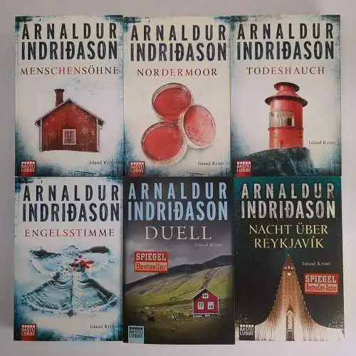 6 Bücher Arnaldur Indridason, Mordkommission Reykjavík, Island Krimis