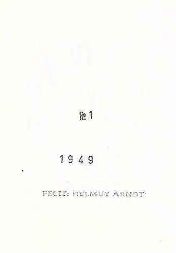 Original Grafik Exlibris: Helmut Arndt, Schiff, Signiert