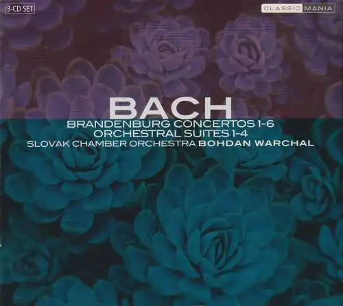 CD-Box: Bach - Brandenburg Concertos 1-6 ,Orchestral Suites 1-4, 3 CDs, Klassik