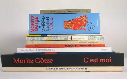 10 Bücher Moritz Götze: Station zu Station; C'est moi; Plakate; Skorbut; Scapa..