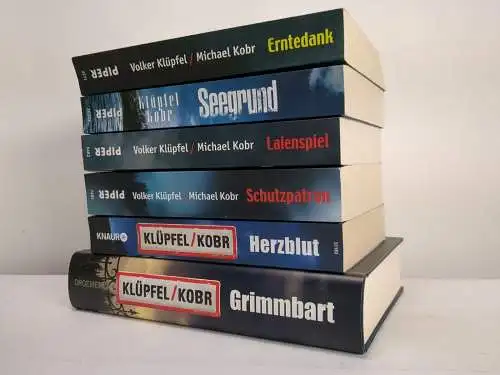 6 Bücher Klüpfel & Kobr - Kluftinger: Erntedank, Seegrund, Laienspiel, Herzblut