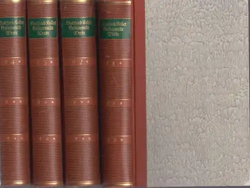 Buch: Gesammelte Werke in vier Bänden, Keller, Gottfried, Insel, Leipzig, gut