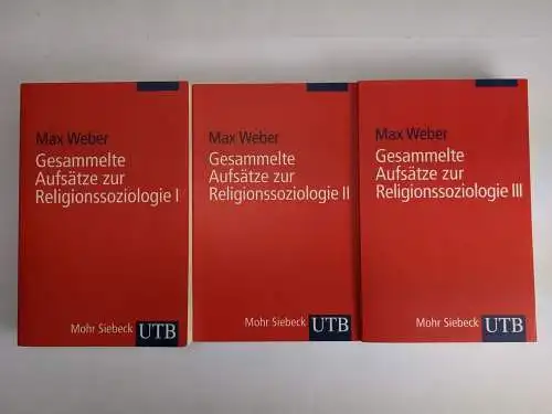 Buch: Gesammelte Aufsätze zur Religionssoziologie I-III, Max Weber, UTB, 1988