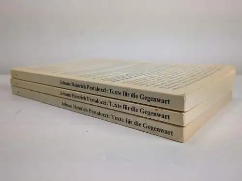 Buch: Texte für die Gegenwart 1-3, Johann Heinrich Pestalozzi, Klett & Balmer