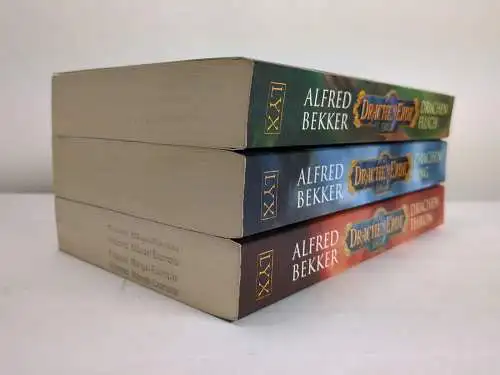 Buch: Die Drachenerde-Saga 1-3 (komplett), Alfred Bekker, Fluch, Ring, Thron