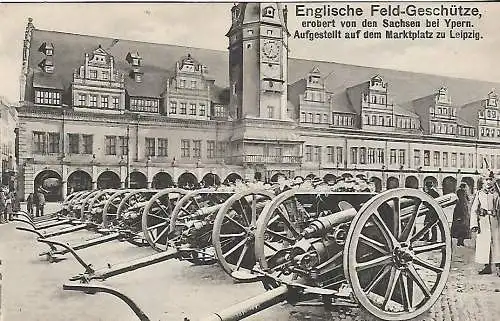 AK Englische Feld-Geschütze, erobert von den Sachsen ca. 1913, gebraucht, gut