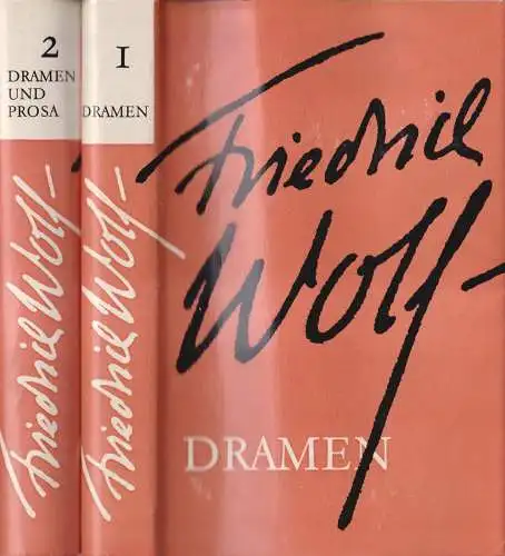 Buch: Werke in zwei Bänden. Wolf, Friedrich, 2 Bände, Aufbau, Dramen, Prosa