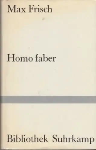 Buch: Homo faber, Frisch, Max. Bibliothek Suhrkamp, 1964, Suhrkamp Verlag