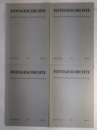 4 Hefte Fotogeschichte Heft 39-42 / 1991, Jahrgang 11, Jonas Verlag, Beiträge...