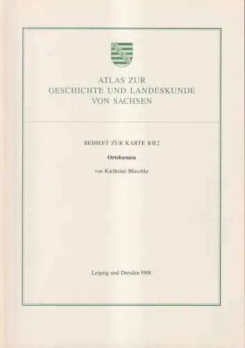 Atlas zur Geschichte und Landeskunde von Sachsen, Beiheft zur Karte B II 2