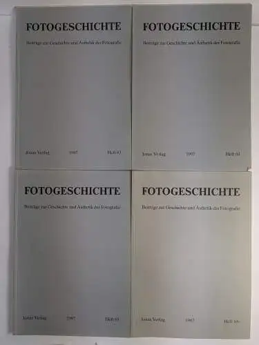 4 Hefte Fotogeschichte Heft 63-66 / 1997, Jahrgang 17, Jonas Verlag, Beiträge...