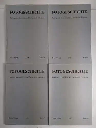4 Hefte Fotogeschichte Heft 55-58 / 1995, Jahrgang 15, Jonas Verlag, Beiträge...