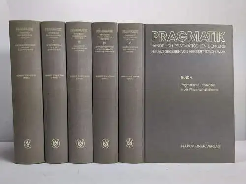 Buch: Pragmatik I-V, Handbuch pragmatischen Denkens, Stachowiak, Meiner, 5 Bände