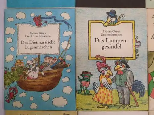 9 Hefte Minibuch Kinderbuchverlag: Bimmi,  Seppls Kopfsprung, Lügenmärchen; DDR