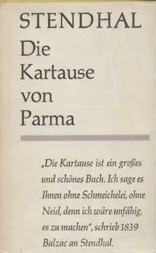 Buch: Die Kartause von Parma, Stendhal. Gesammelte Werke, 1971, gebraucht, gut