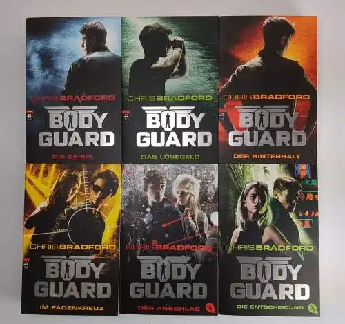 6 Bücher Chris Bradford: Bodyguard 1-6, Geisel, Lösegeld, Hinterhalt, Fadenkreuz