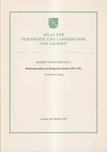 Atlas zur Geschichte und Landeskunde von Sachsen, Beiheft zur Karte D IV 2