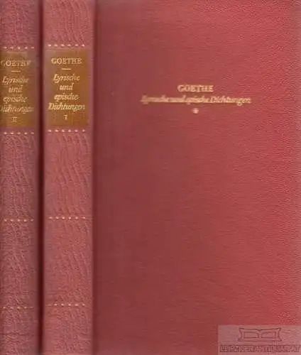 Buch: Lyrische und epische Dichtungen, Goethe. 2 Bände, 1961, Insel-Verlag