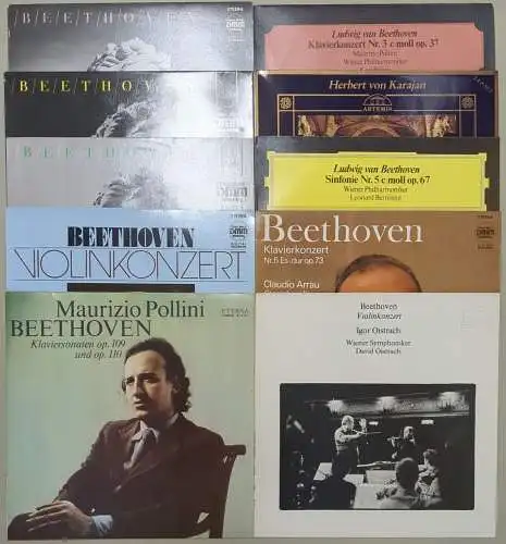 10 Schallplatten 12" LP Ludwig van Beethoven, Eterna, Klassik, Vinyl, Kon 341145