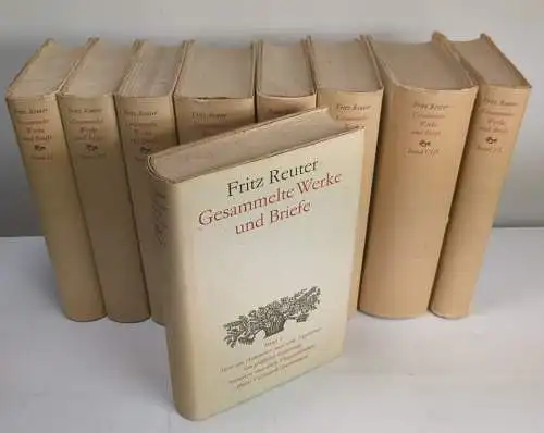 Buch: Fritz Reuter - Gesammelte Werke und Briefe I-IX, 1967, Hinstorff, 9 Bände