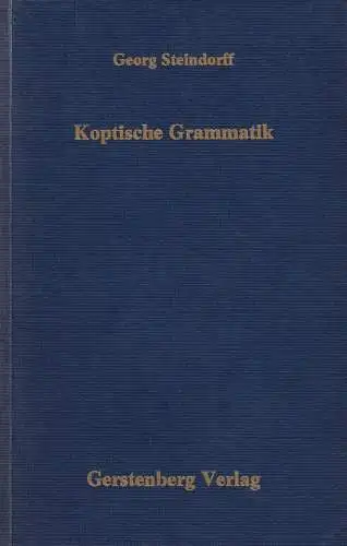 Buch: Koptische Grammatik, Steindorff, Georg, 1979, Gerstenberg, gebraucht