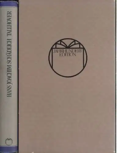 Buch: Tallhover, Schädlich, Hans Joachim. Jahrhundert Edition, 1986