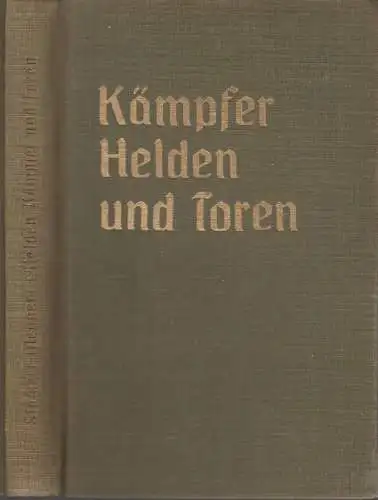 Buch: Kämpfer, Helden und Toren, Stockert-Meynert, Dora, 1932, Luser, Novellen