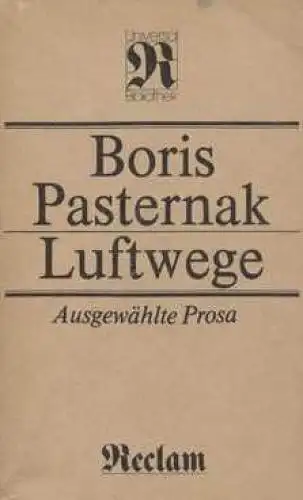 Buch: Luftwege, Pasternak, Boris. Reclams Universal-Bibliothek, 1986