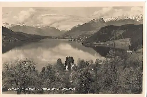 AK  Fernsicht g. Westen v. Dellach am Millstättersee. ca. 1939, gebraucht, gut