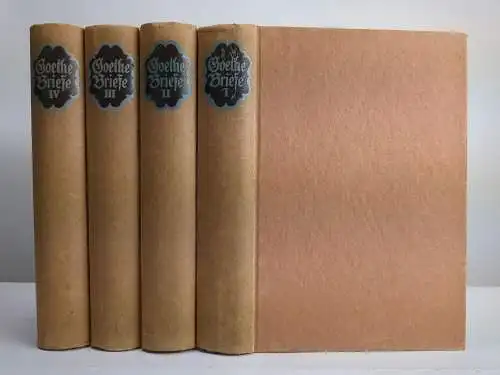 Buch: Goethe-Briefe 1-4, Philipp Stein (Hrsg.), 1913/14, Meyer & Jessen, 4 Bände