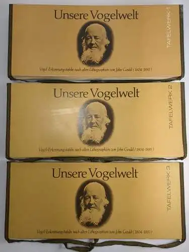 Unsere Vogelwelt 1-3 (vollständig), Vogel-Erkennungstafeln nach John Gould