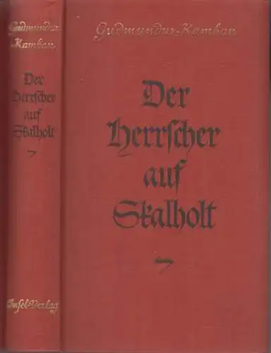 Buch: Der Herrscher auf Skalholt, Kamban, Gudmundur, 1938, Insel, Leipzig, gut