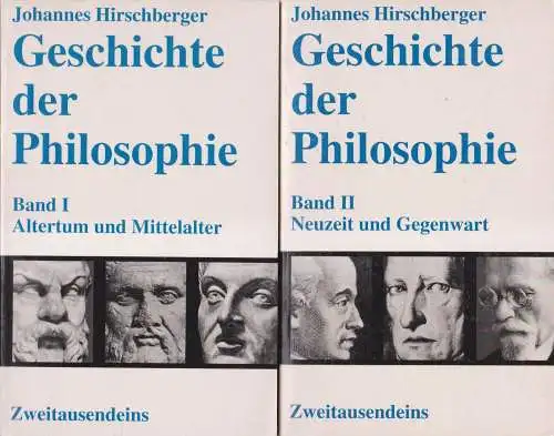 Buch: Geschichte der Philosophie. Johannes Hirschberger, 2Bände, Zweitausendeins