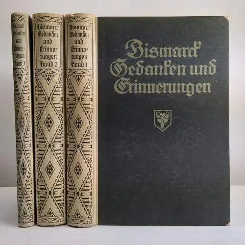 Buch: Gedanken und Erinnerungen, Otto Fürst von Bismarck, 3 Bände, 1922