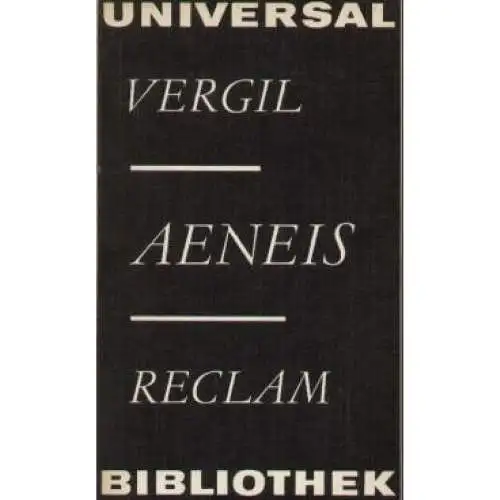 Buch: Aeneis, Vergil. Reclams Universal-Bibliothek, 1982, gebraucht, gut 323780