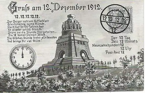 AK Gruß am 12. Dezember 1912, gebraucht, gut