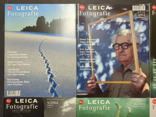 8 Hefte Leica Fotografie International 1-8/2002, Zeitschrift, Magazin, Foto